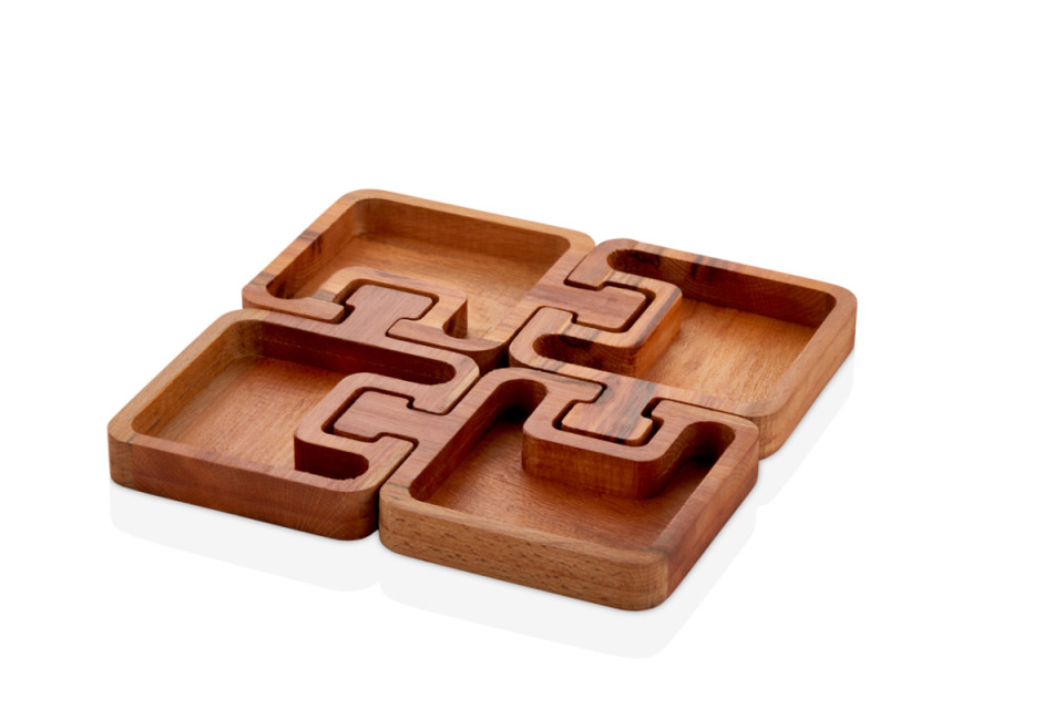 Wood Puzzle Serving Tray