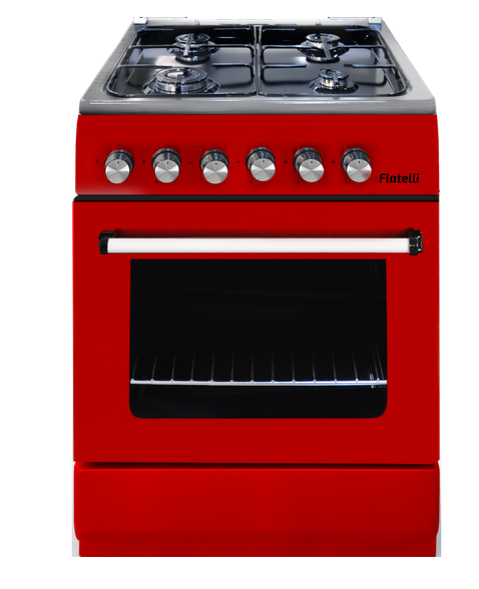     4 Gas Burner Red & Inox Top     90 min. Mechanical Timer     Easy Removable Double Glass Oven Door     Easy Cleanable Oven Cavity and Tray     NG LPG Convertible