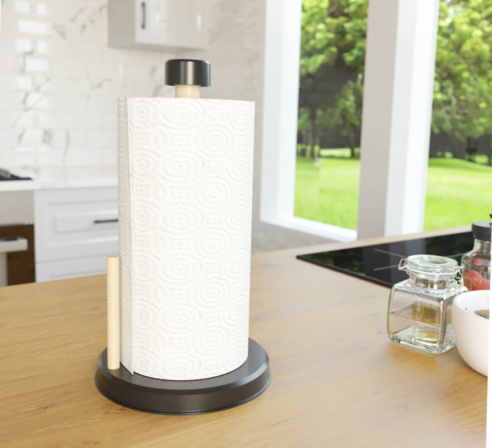 WOODEN PAPER TOWEL HOLDER