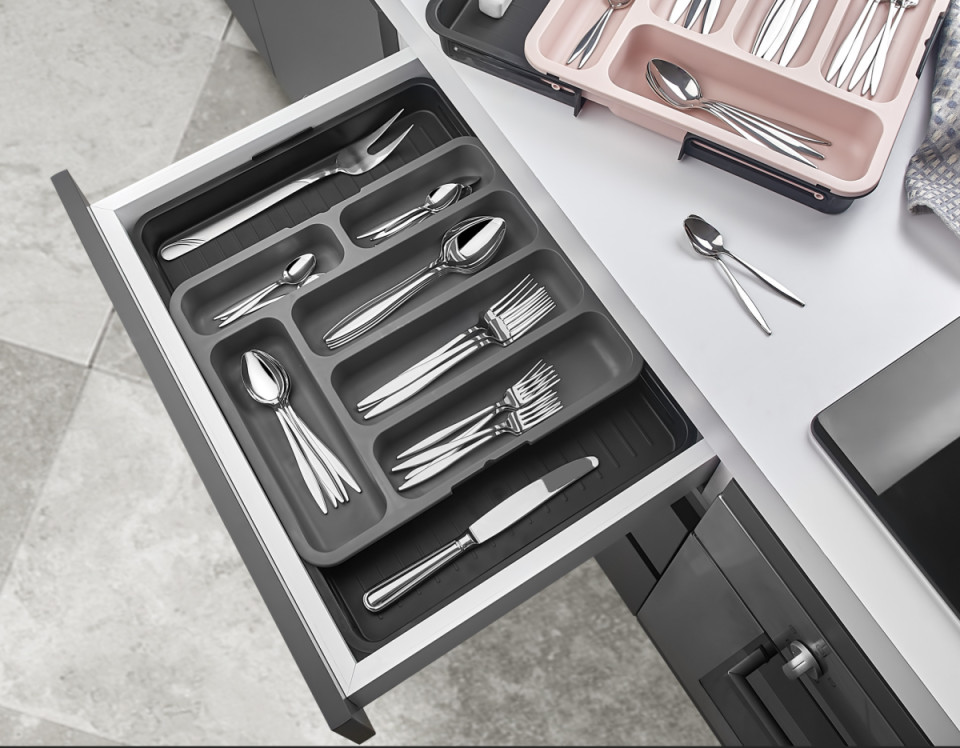 DRAWER CUTLERY ORGANISER - ÇİFT SÜRGÜLÜ KAŞIKLIK