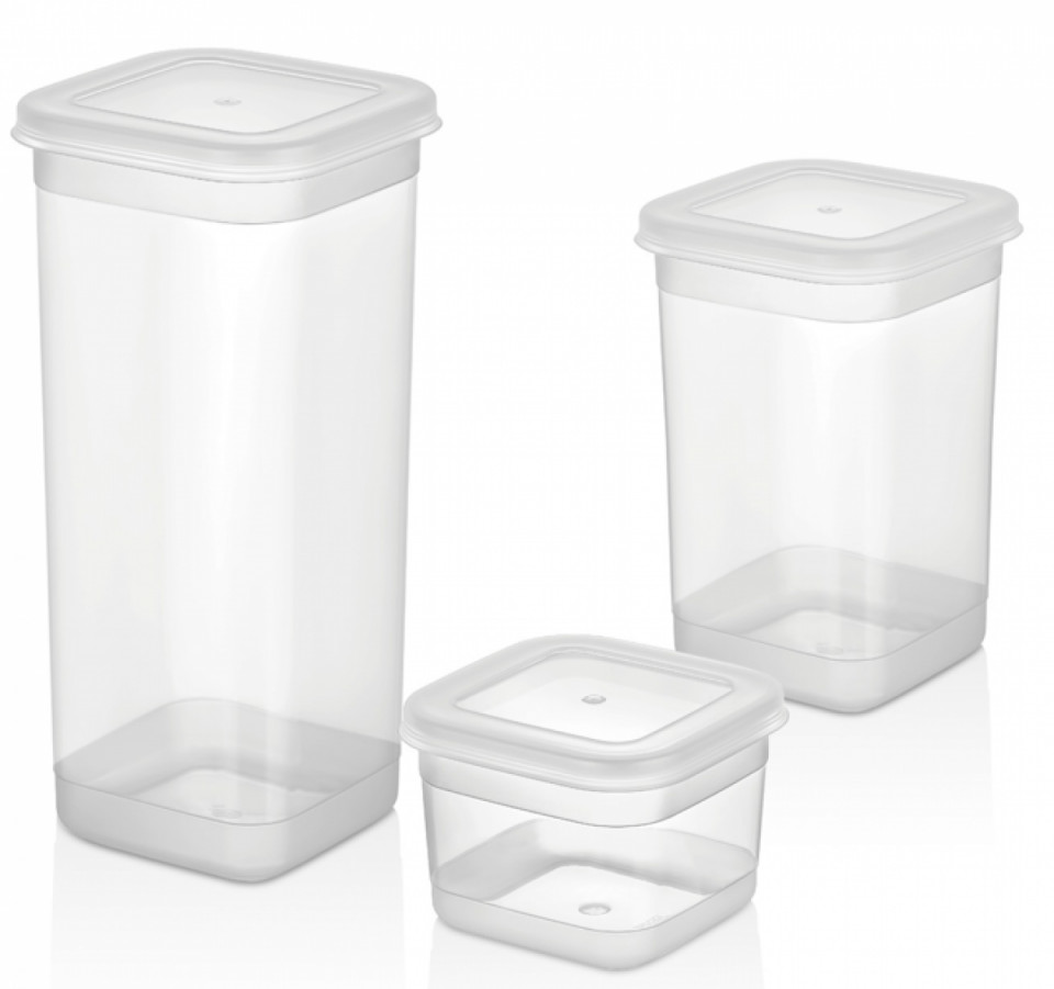 SIMPLE FOOD STORAGE CONTAINER (3 Pcs) 1 Pcs 0,60 Lt. 1 Pcs 1,30 Lt. 1 Pcs 1,90 Lt.