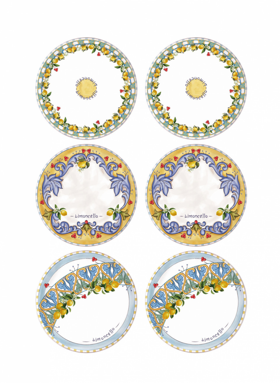 Limoncello Servis Tabağı 6lı Set 26 cm