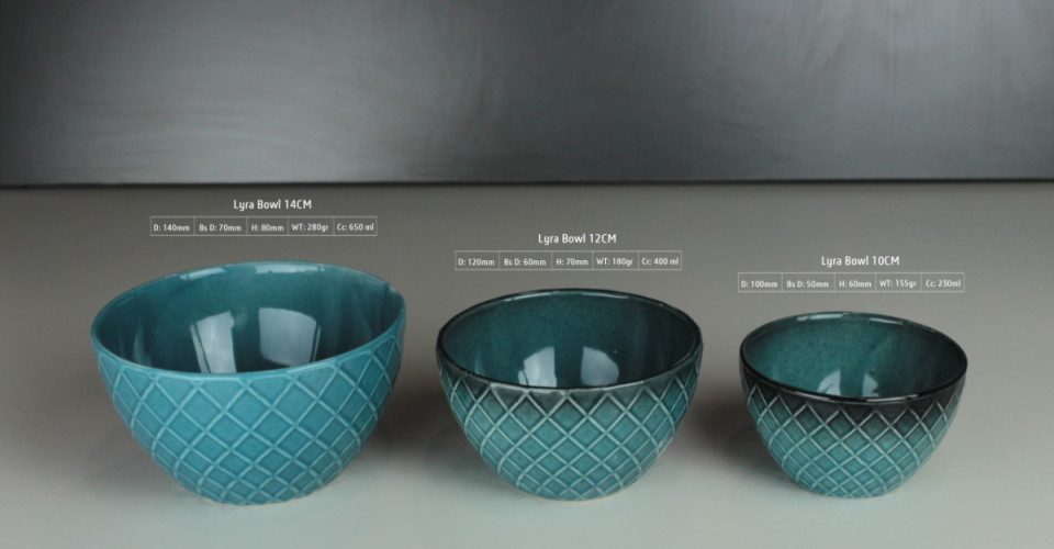 3 sizes Lyra Bowls