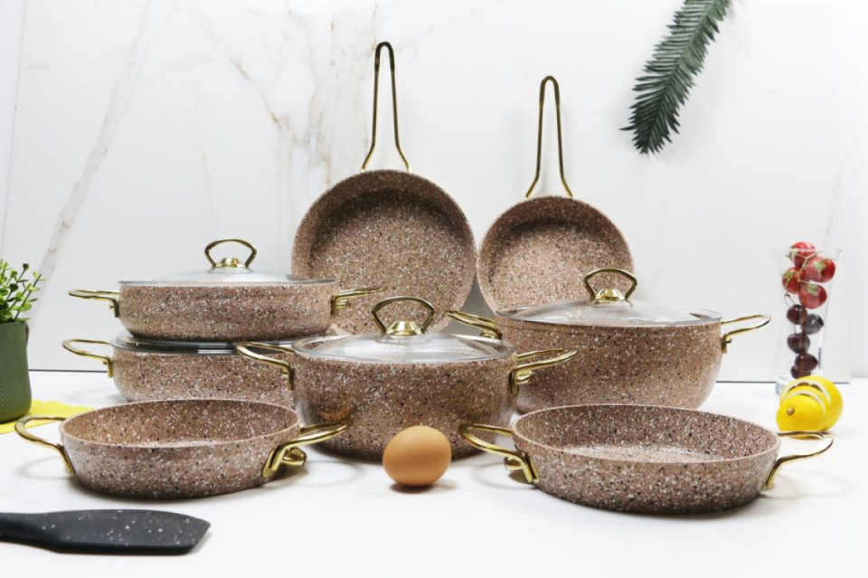 Non Stick Aluminium Cookware - Eco Gold Series