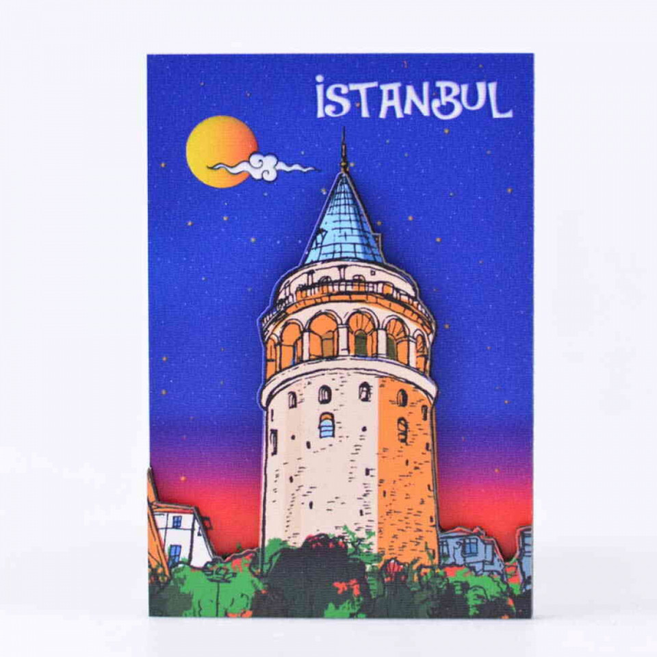 stanbul Temalı 3d Resi̇mli̇ Ahşap Magnet