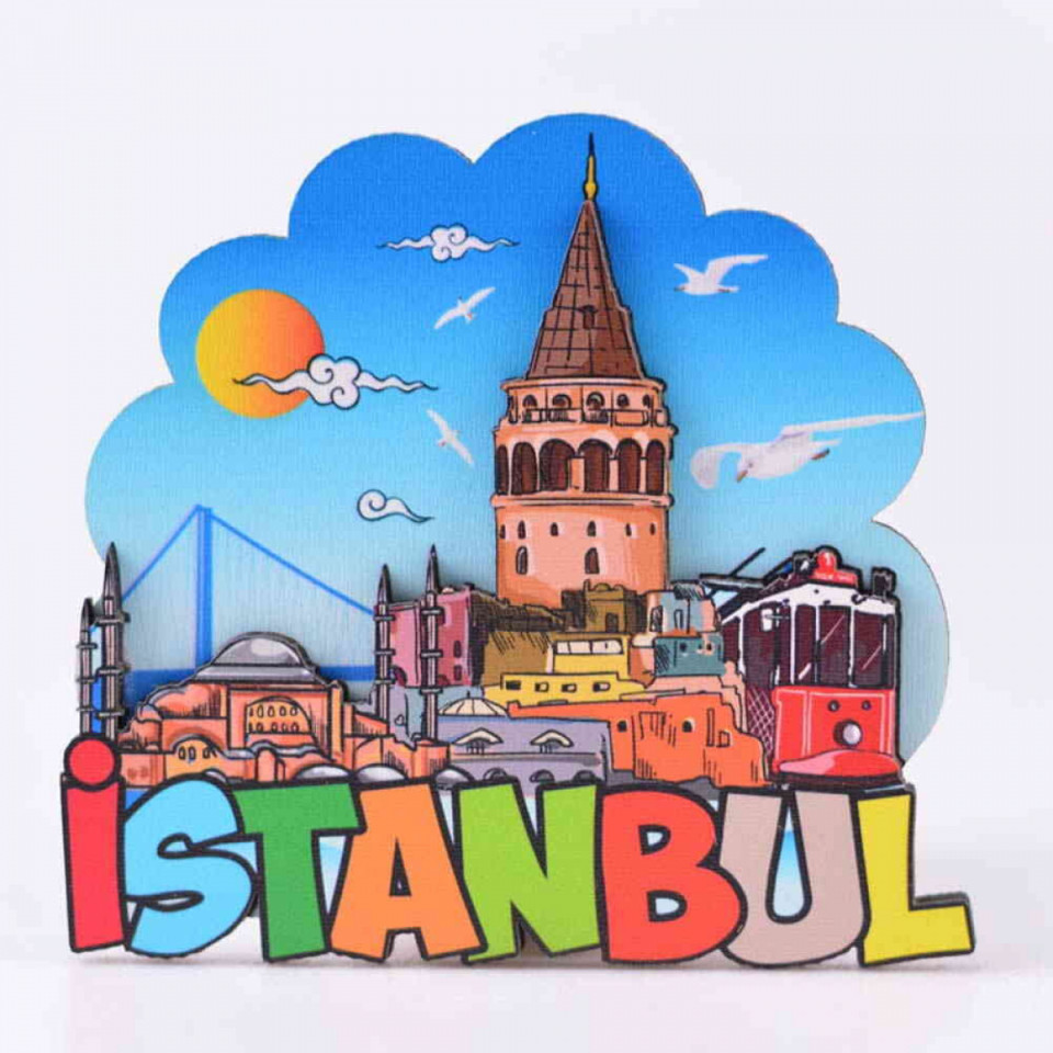 İstanbul Temalı 3d Resi̇mli̇ Ahşap Magnet