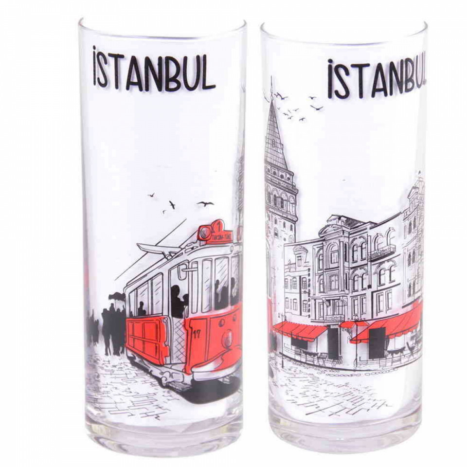  İstanbul Temalı Myros Baskılı Rakı Bardağı