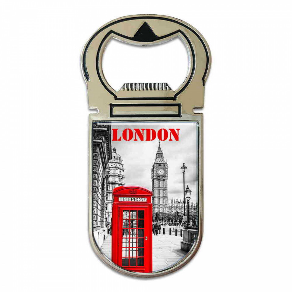 Londra Temalı Metal Açacak Magnet 40x90 mm