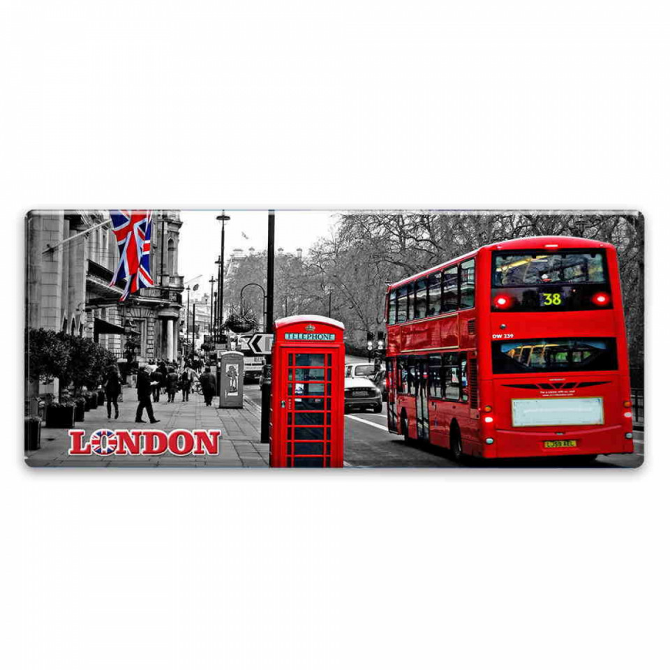 Londra Temalı Myros Panaromik Magnet 120x50 mm